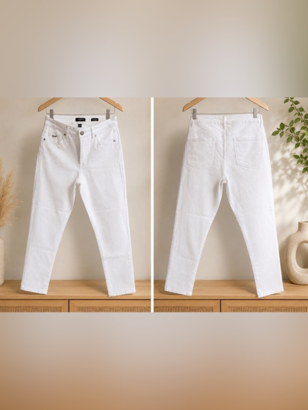 Nine West Gramercy Skinny Ankle White Jeans Women’s Size 10 Stretch